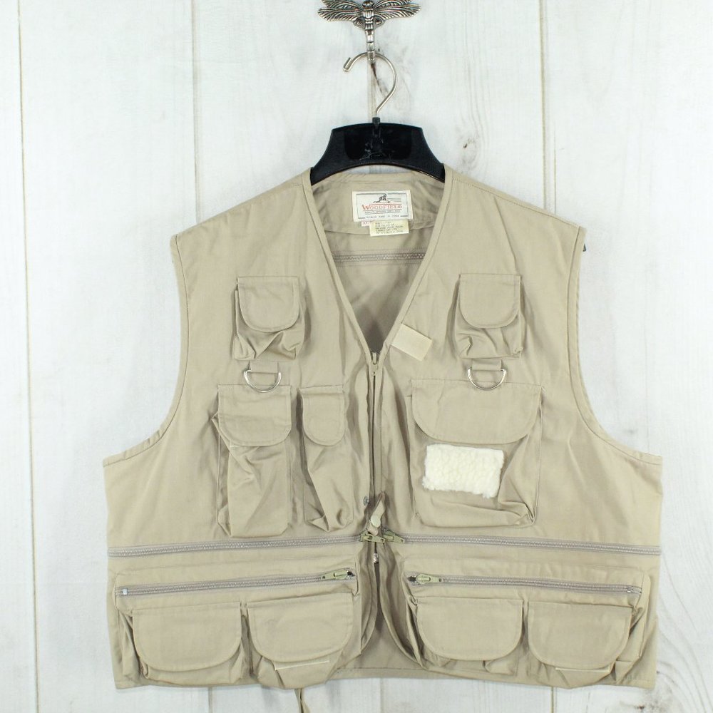 Woodfield Brown Lightweight Zipper Pockets Fishing Sleeveless Vest Size XL - Picture 1 of 9